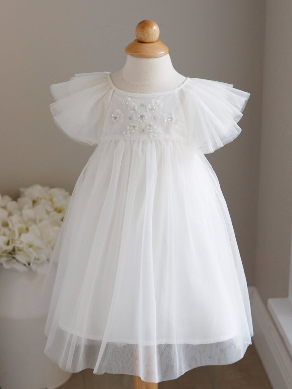 Tutu Du Monde White Bebe Bon Vivant Dress Party Wedding Portrait 12-18 Months